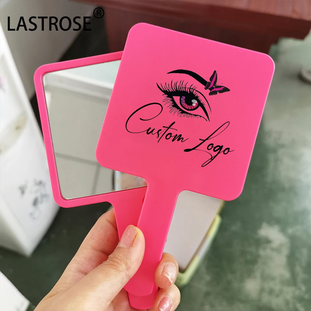 Square handheld mirror wholesale mini mirror cosmetic private label lash mirrors vendor