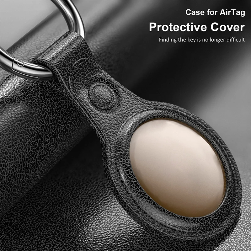 Factory Custom leather AirTag case protective cover wholesale suitable for aviation label holder TPU aviation label box GPS anti