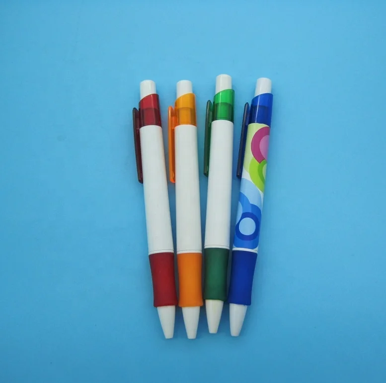 2022 Ballpoint pen new design soft surface cheap promotion plastic ball point pen with soft cover pen body with logo print