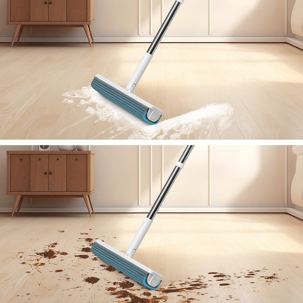 Jesun 2024 New Arrival Squeegee Sponge Mop Bucket and Wringer PVA Sponge Mop and Bucket Set Magic Mops Cleaning Floor