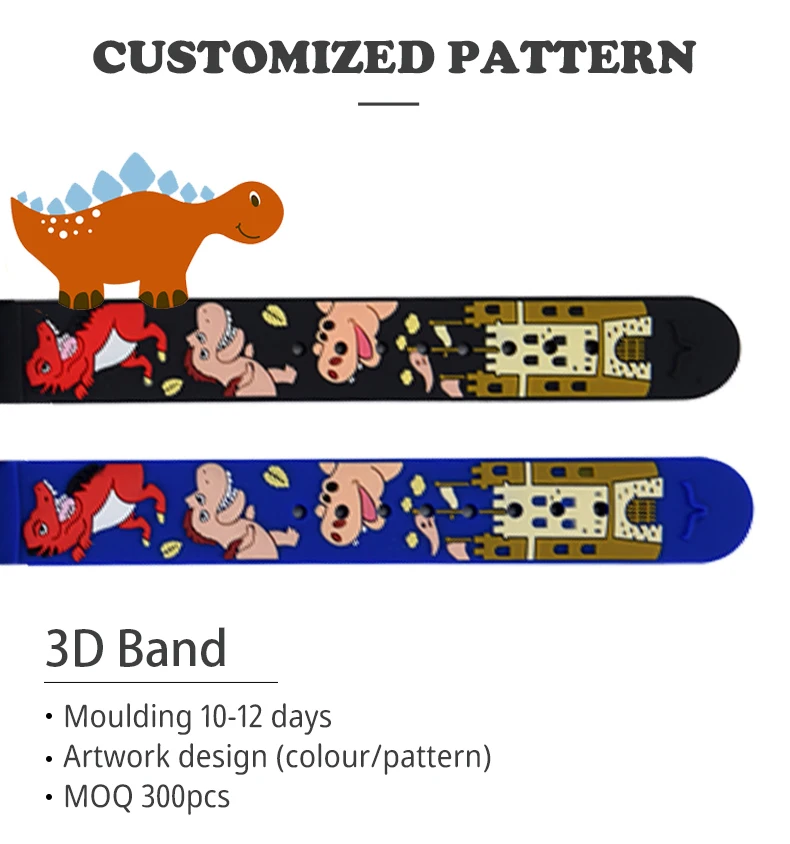 JNEW factory direct sales little dinosaur 3D cartoon digital watch 7 color LED children watch