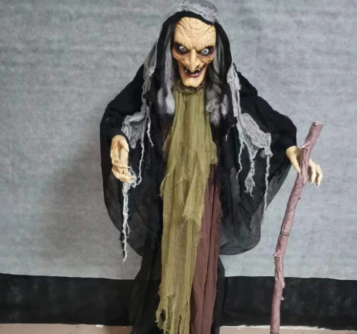 Halloween decorations electric luminescent decoration cane witch haunted house horror wizard