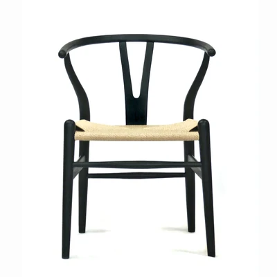 Y Wishbone, Ханс Вегнер, черная копия, Carl Hansen, Пепельный деревянный датский стул