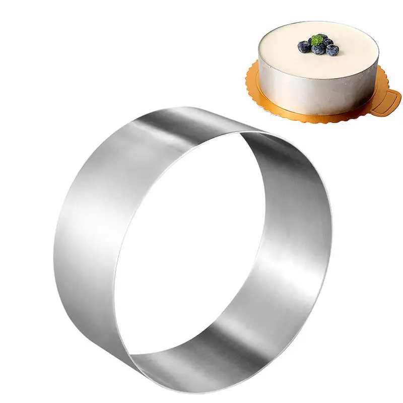 Kitchen baking mold diy round circle non-stick stainless steel mould mousse cake ring