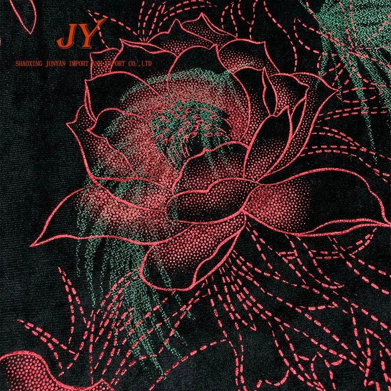 A0351, 90% полиэстер, 10% спандекс, фольга с принтом, четырехсторонняя черная полиэфирная, спандекс, бархатная стрейчевая ткань, фольга