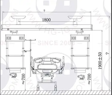 HG-IG Hospital Icu Ceiling Gas Pendant Medical Surgical Pendant