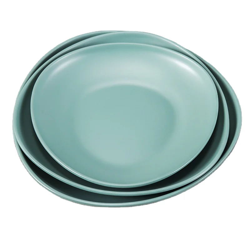Unbreakable Plates Plastic Tableware Modern Matte Salad Plato Melamine Dinnerware Serving Dishes For Home