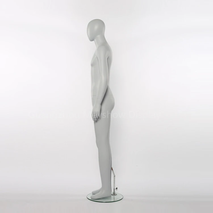 Matte Gray Standing Full Body Male Teenager Mannequins Fiberglass Men Maniquies for Shop Display