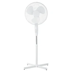 16 inch 3 blade 3 speed mode cross base white stand fan