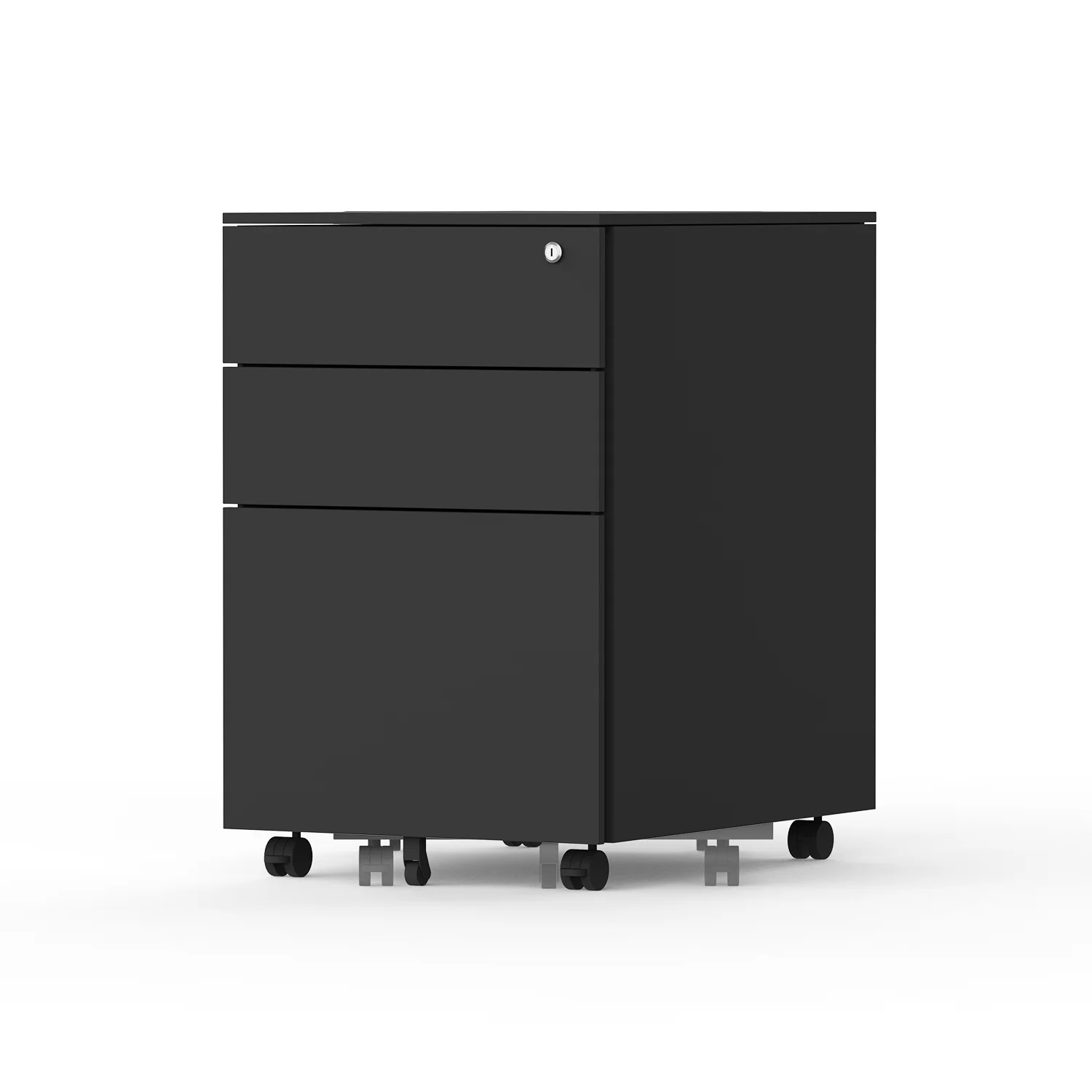 Mobile Black Pedestal File Cabinet Office Furniture Under Desk Drawer Cabinet