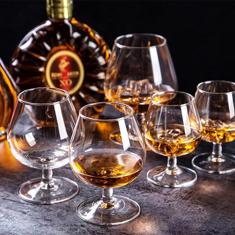 In Stock Made in China Brandy Glass Small Cognac Short Legged Clear Drinking Cup