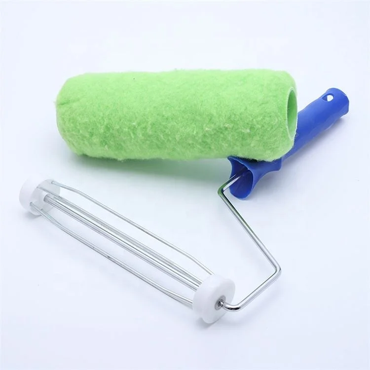 Professional china supplier professional industrial paint roller colorful fabric brush cover roller frame