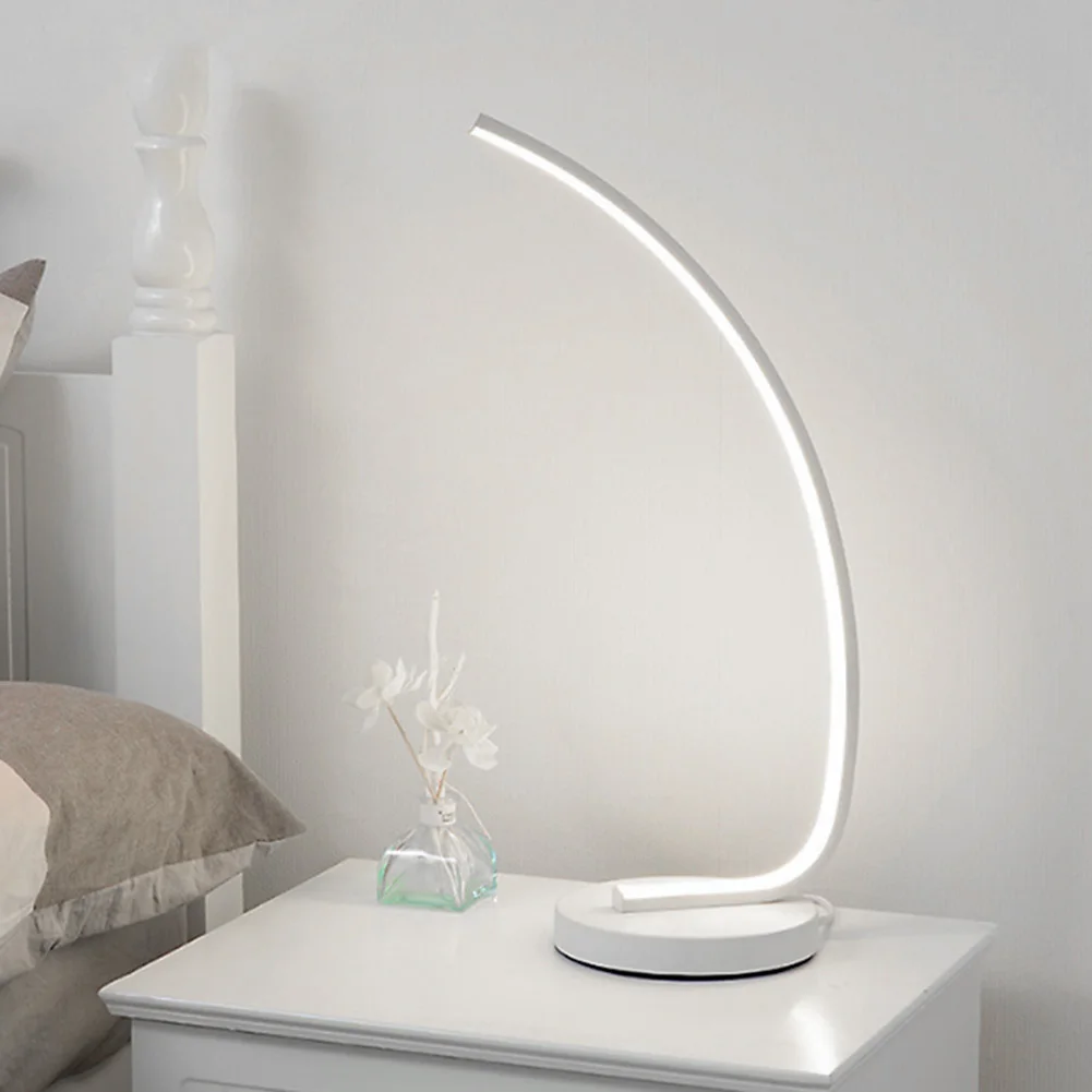 Spiral Wave Curve Design  Bedroom Beside Lamp Home Creative Home Decoration Desk Lamp Lighting