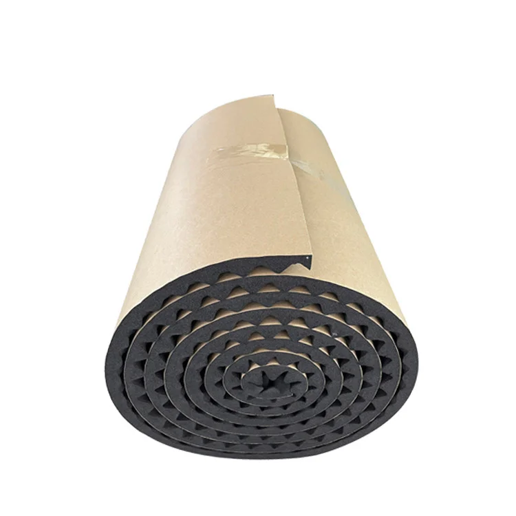 Manufacturer  8mm Thickness wavy rubber foam Heat Insulation Sound absorption material