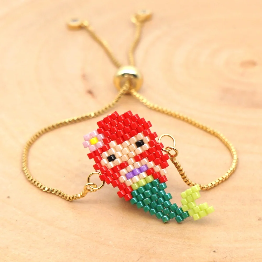 Moyamiya custom charms  Miyuki delica Sea Horse turtle dolphin mermaid Beaded  sea animals charms for jewelry making