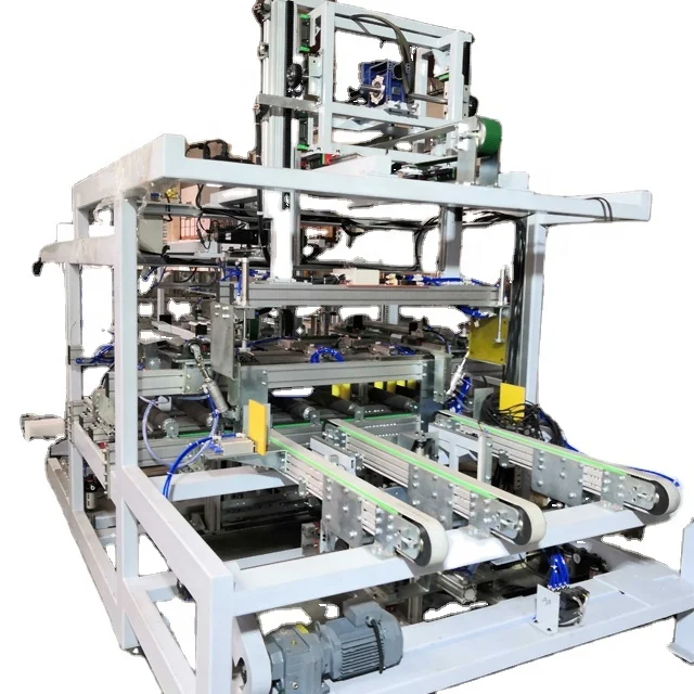 Automatic laminate flooring packing line woodworking machinery auto folding carton cover film heat shrinkable