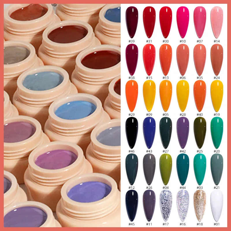 Japanese Style Solid Cream UV Gel 5ml Nail Gel Polish 48 Colors Soak Off UV LED Painting Gel Soak off Manicure Nail Varnish