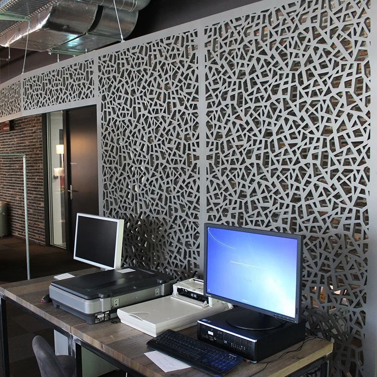 Custom Laser Cut Aluminum Panels Decorative Partition Room Divider Office Room Divider Folding