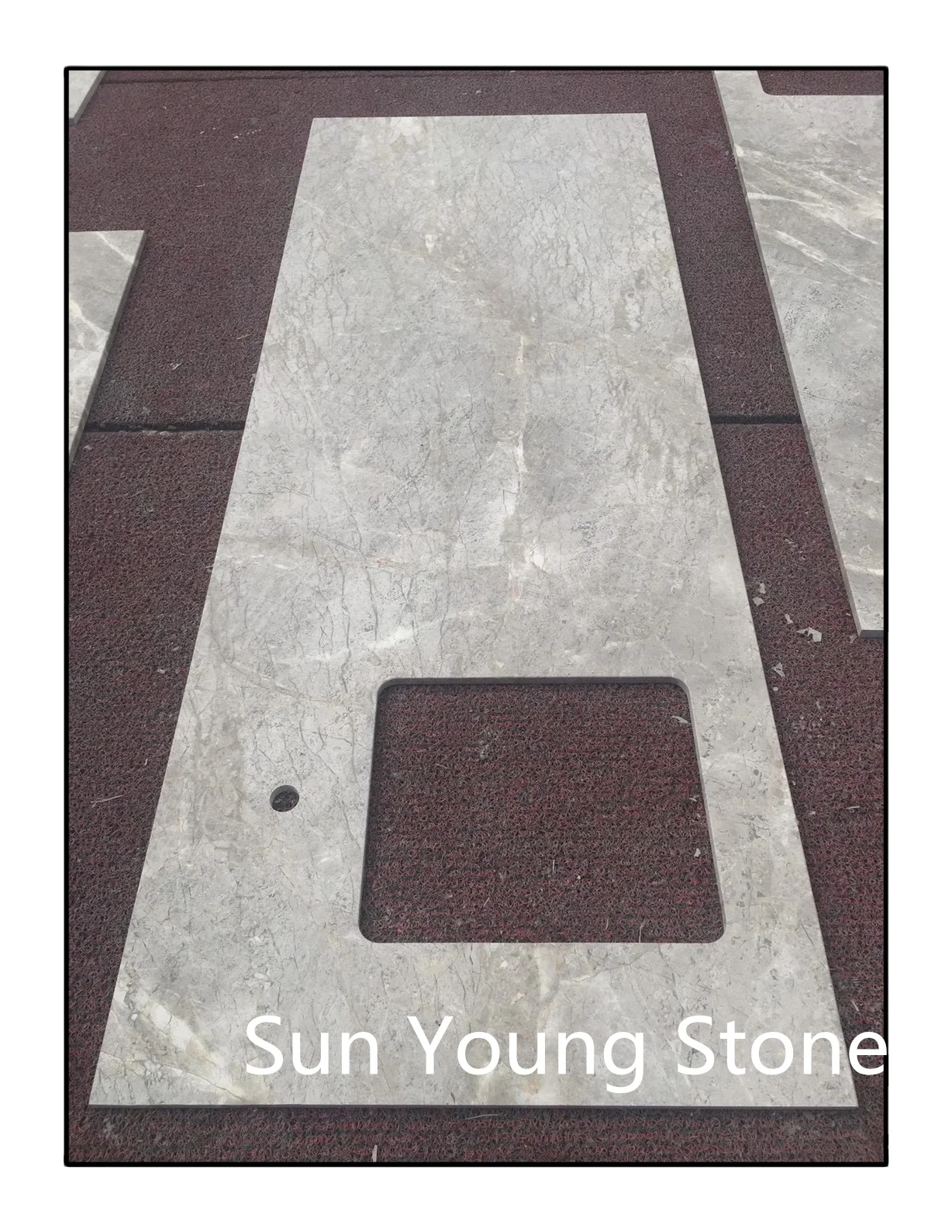 Customized size marble countertop hotel vanity granite top for sell