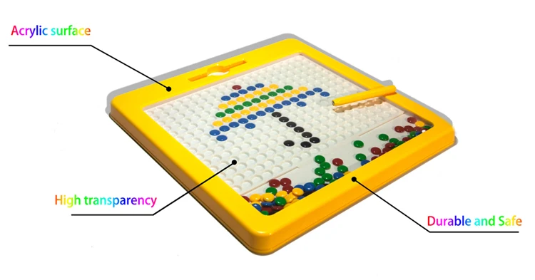 NO MOQ Bmag Kids New Magnetic Tablet Colorful Chocolate Beads Magpad Dot Learning Educational Magnetic Drawing Board Toy