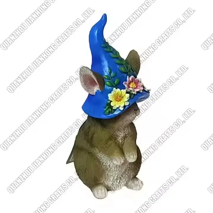 Cute Creative Garden Harvest Bunny Resin Statue Decoration Outdoor Lawn Patio Decorative Resin Crafts For Gift
