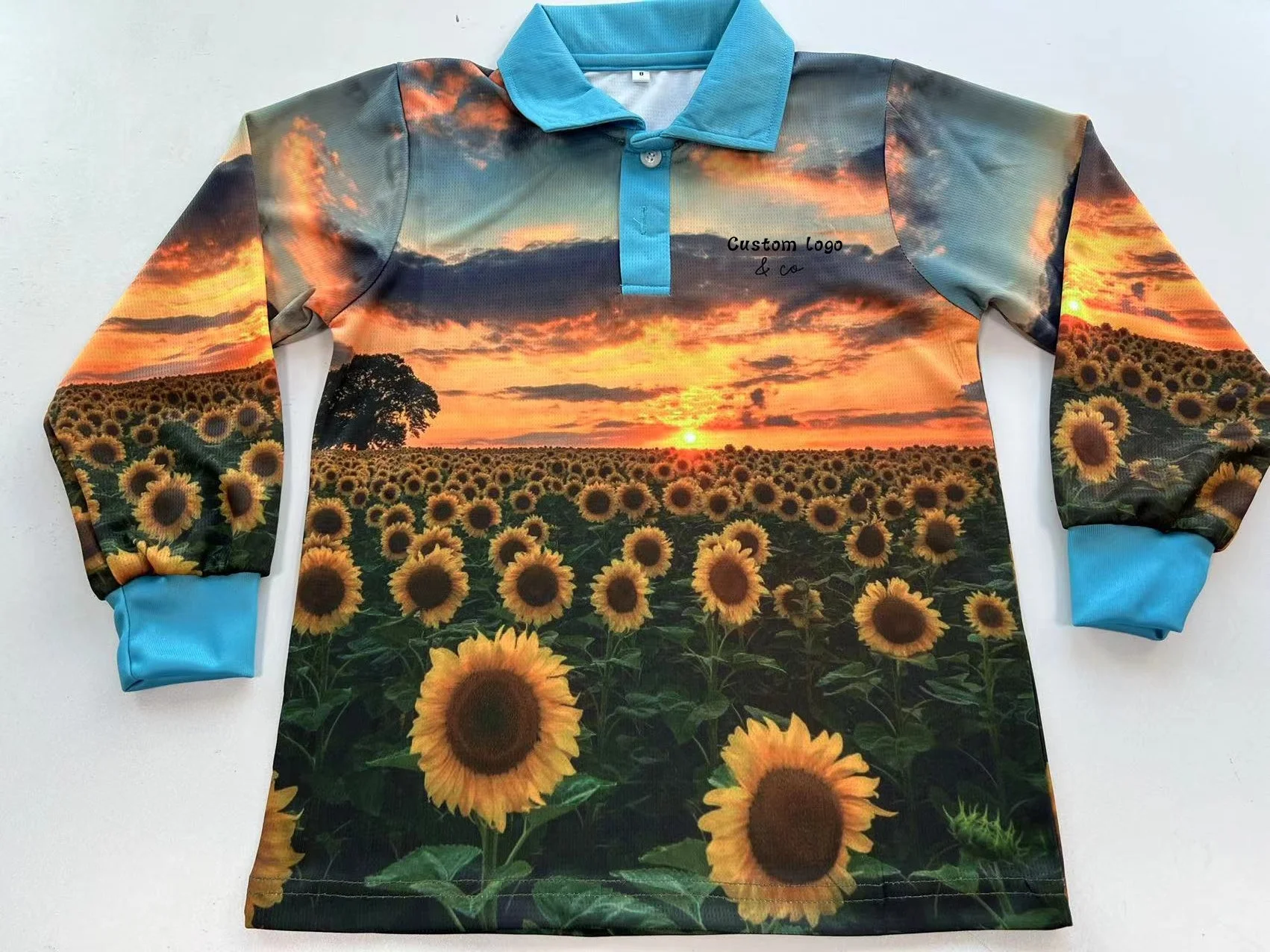 Рыболовная рубашка с длинным рукавом для девочек ультрафиолетовые пуговицы одежда рыбалки индивидуальным Сублимированным принтом походная