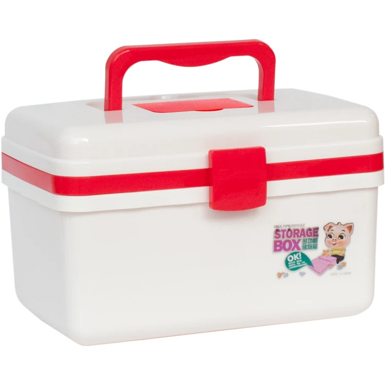 PP plastic small portable medicine box first aid kit storage container