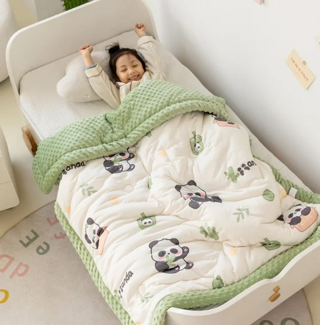 Новинка стильные детские одеяла для зимы фланелевая двуспальная кровать домашний текстиль Детская норка Корейская Роскошная Милая другая с клеткой 8 кг