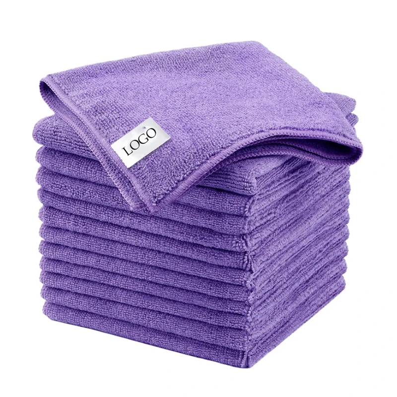 Multiple Colors 80% Polyester 20% Polyamide Microfiber Cleaning Cloths Polishing Car Kitchen Micro Fibre Towel Microfiber Towel