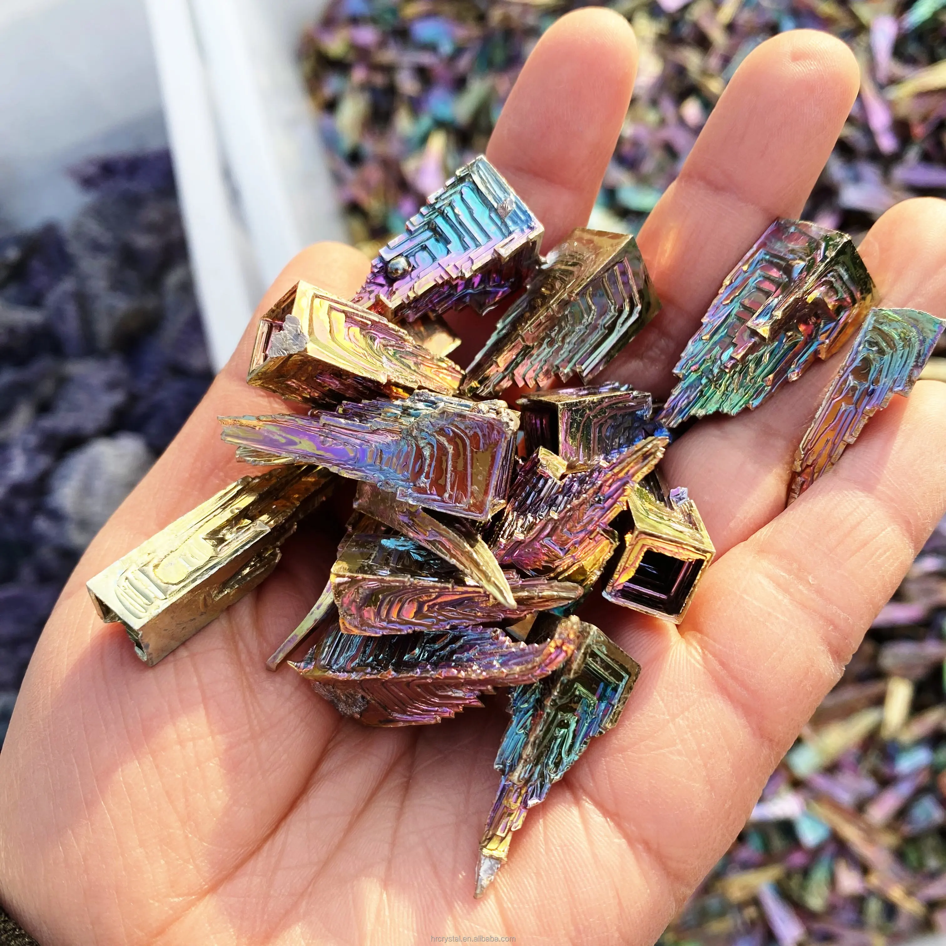 Healing Semi-precious Stone Crafts Bulk Small Bismuth Ore Specimen Gemstone Crystal Mineral
