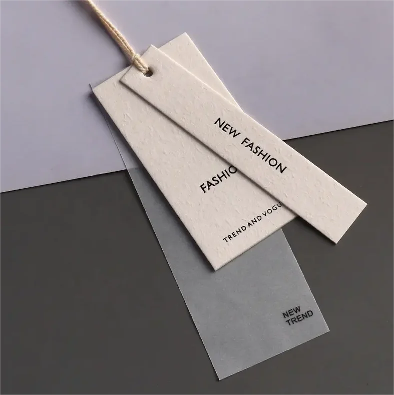 Custom Luxury Hanging Label With Free Slings Special Swing Paper Product Hang Tags For Clothing Garment Tag