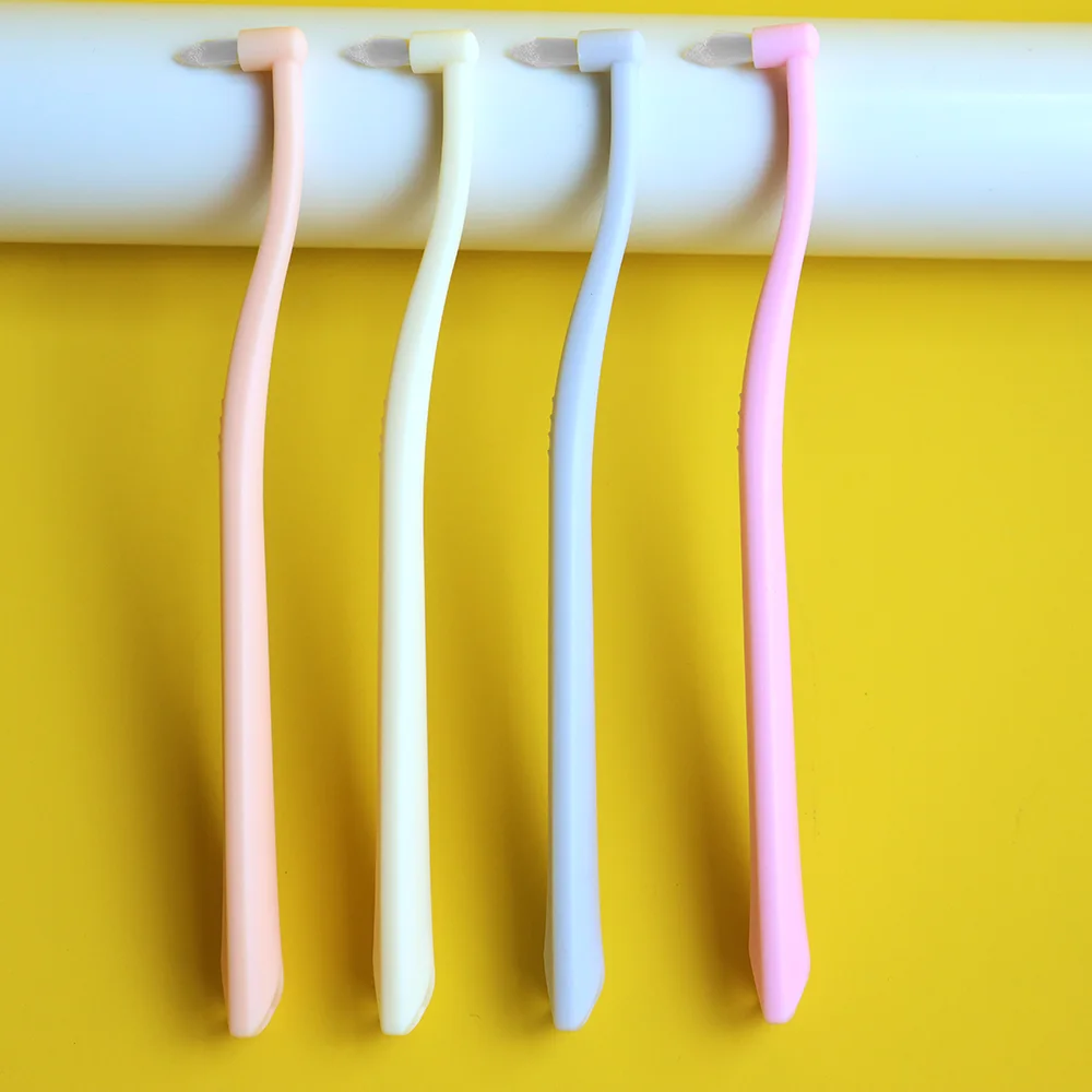 Customized Orthodontic Tooth Brush Single Tuft Soft tapered Bristle Interdental Interspace Brush
