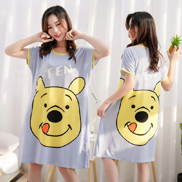 Stitch ladies home wear nightclothes one-size girlish nightgown nighties bathrobe