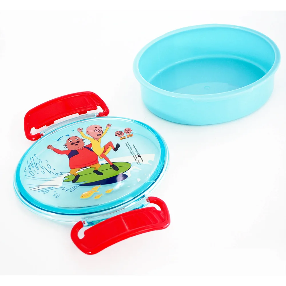 Cartoon enfant leakproof 2 compartment food container microwave plastic kids children school bento lunch box