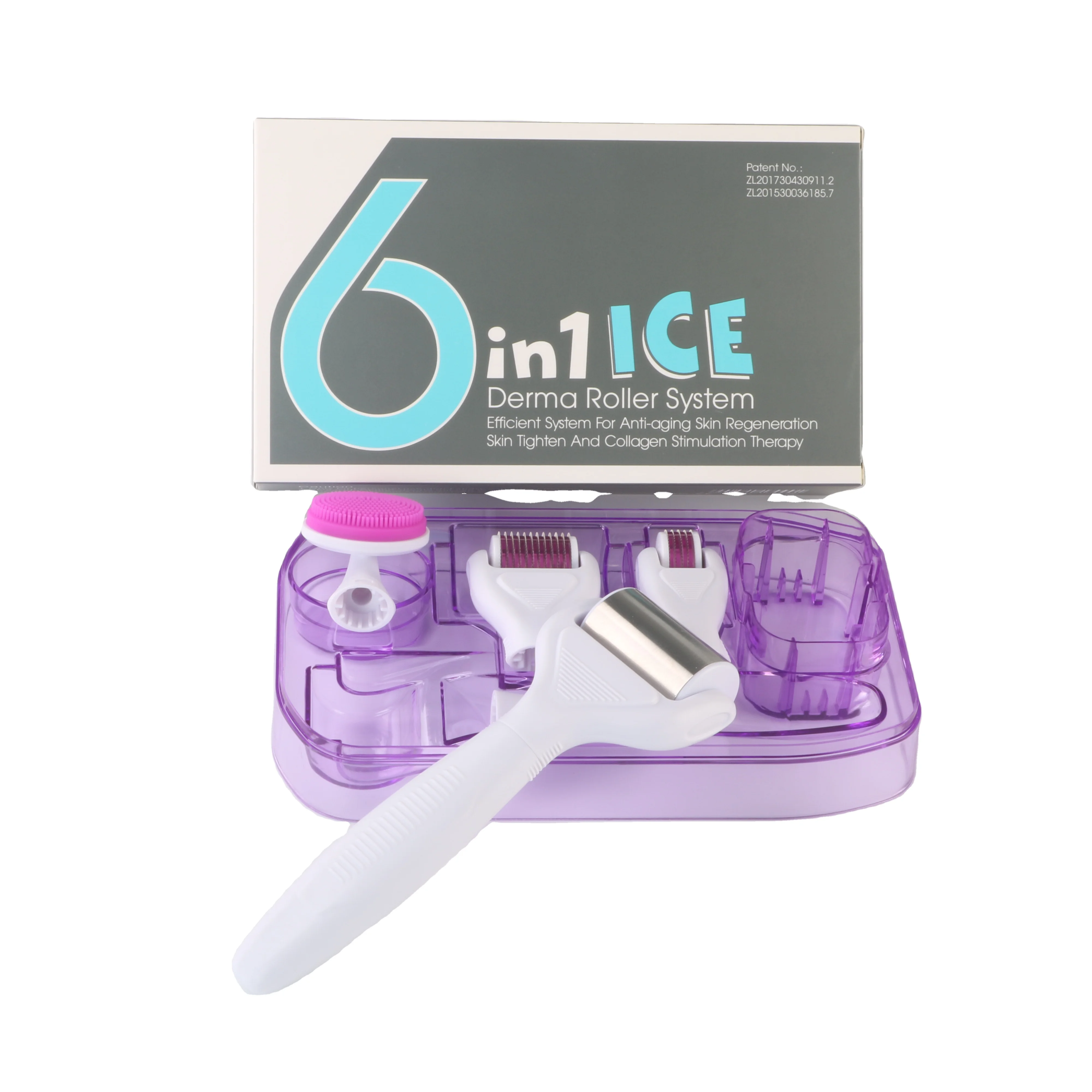 DRS 6-in-1 Micro Needle Derma Roller System Titanium Manufactured Dermaroller for Hair Regrowth and Wrinkle Removal around Eyes