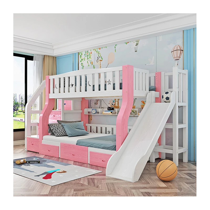 Kids Bedroom Furniture Elegant Wood Baby Sleeping Bed, Kids Bedroom Furniture Newborn Wood Toddler Cot baby Bed