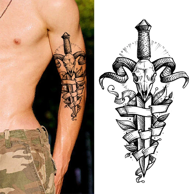 Factory Wholesale Bulk Cool Arm Sleeve Designs Cosmetic Color Ink Printing Temporary Tattoo Sticker