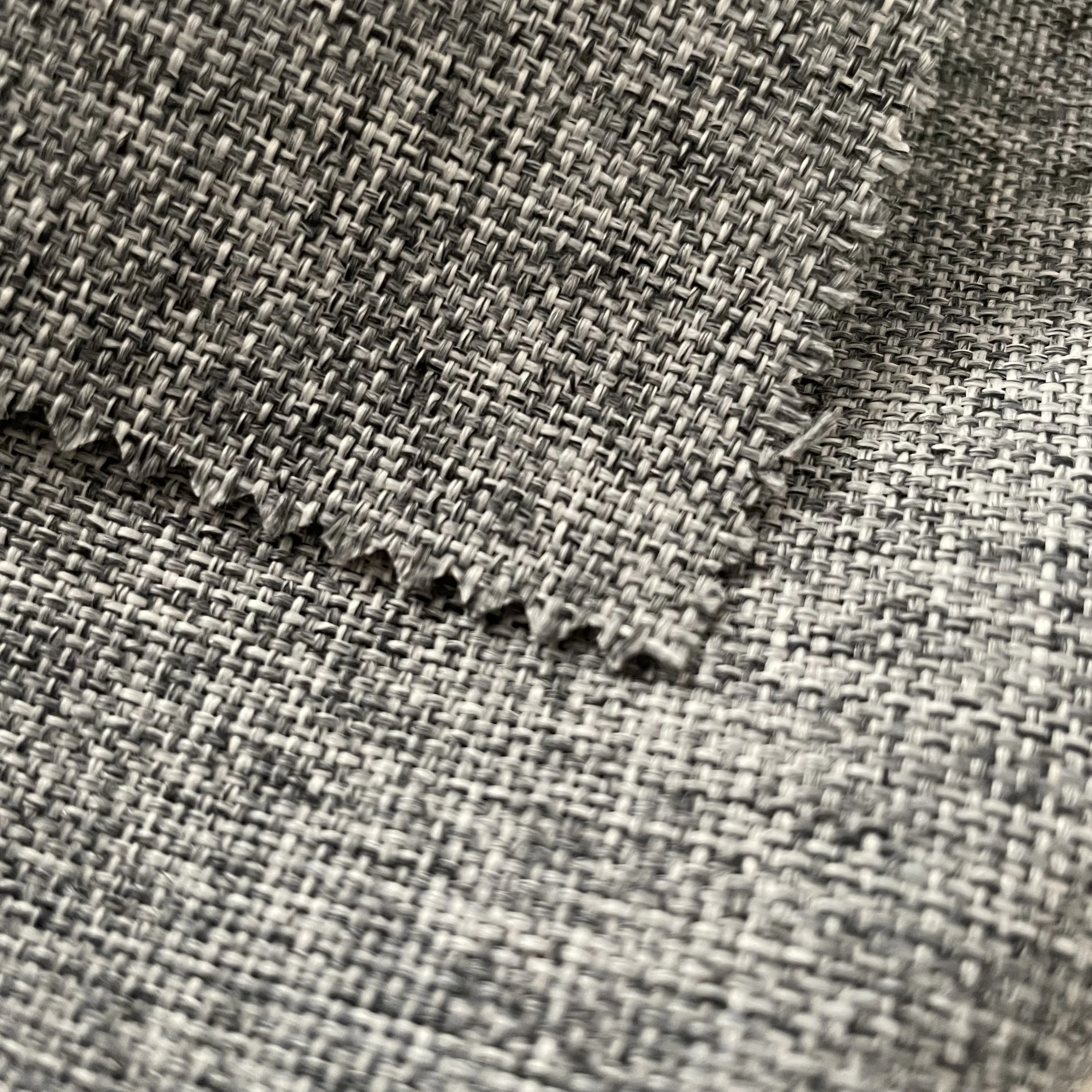 100% Polyester yarn dyed black and white color wide width linen like curtain fabric