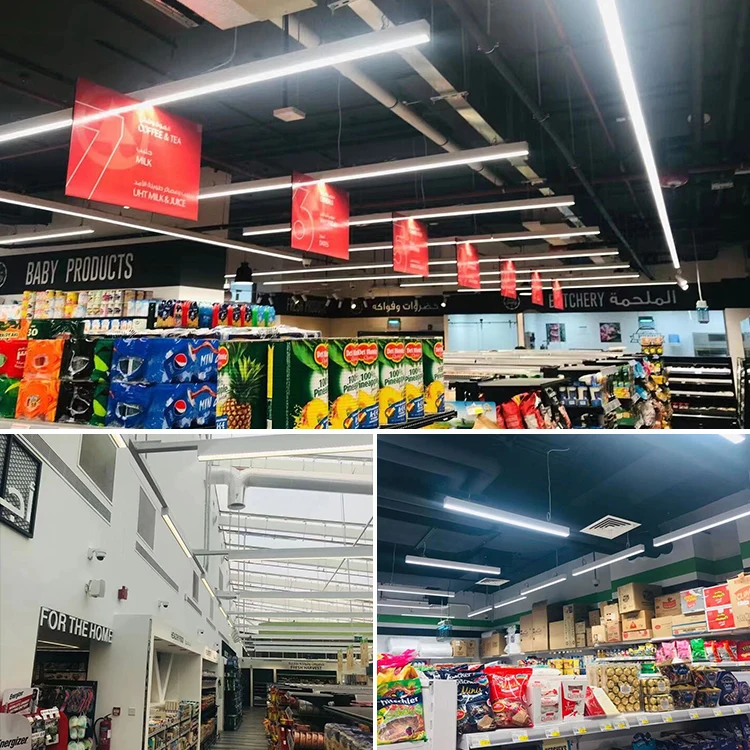 Modern Indoor Office Decoration Creative Personality Simple Hanging Linear Lighting Fixture Led Chandelier Pendant Lamp