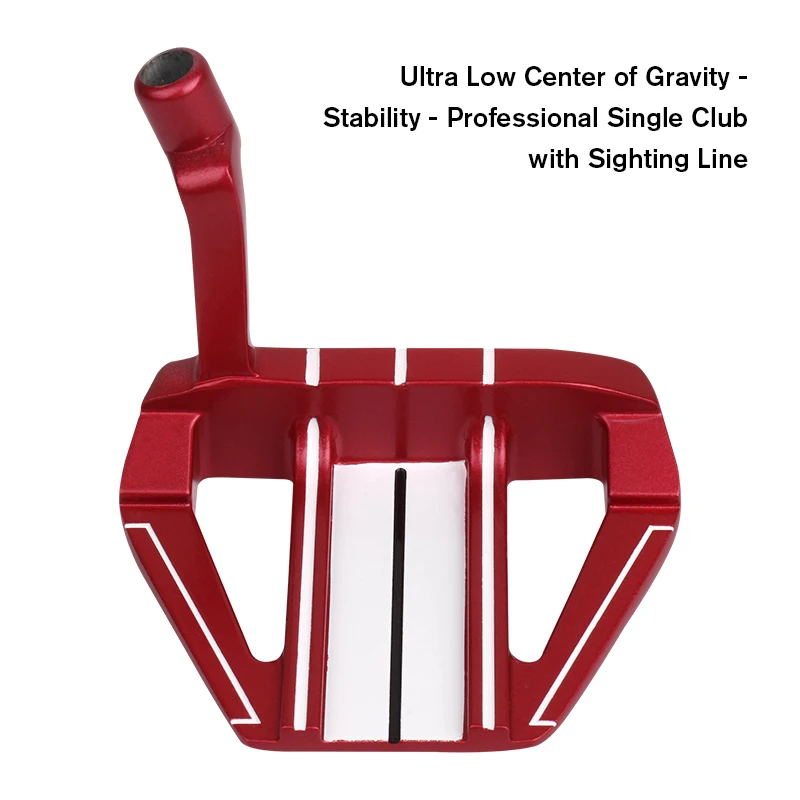 New Design Zinc Alloy Golf Putter Head  Custom Engraving Logo Color Golf Club Putter Factory Price Red Golf Putter
