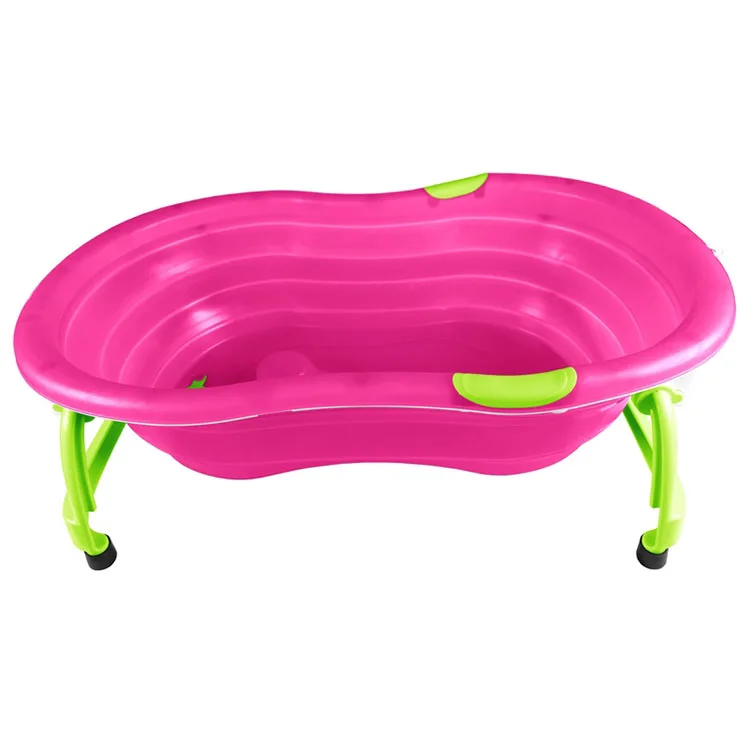 
Factory Supplied Foldable Baby Bathtub Newborn Baby Plastic Bathtub With Standing Stand 