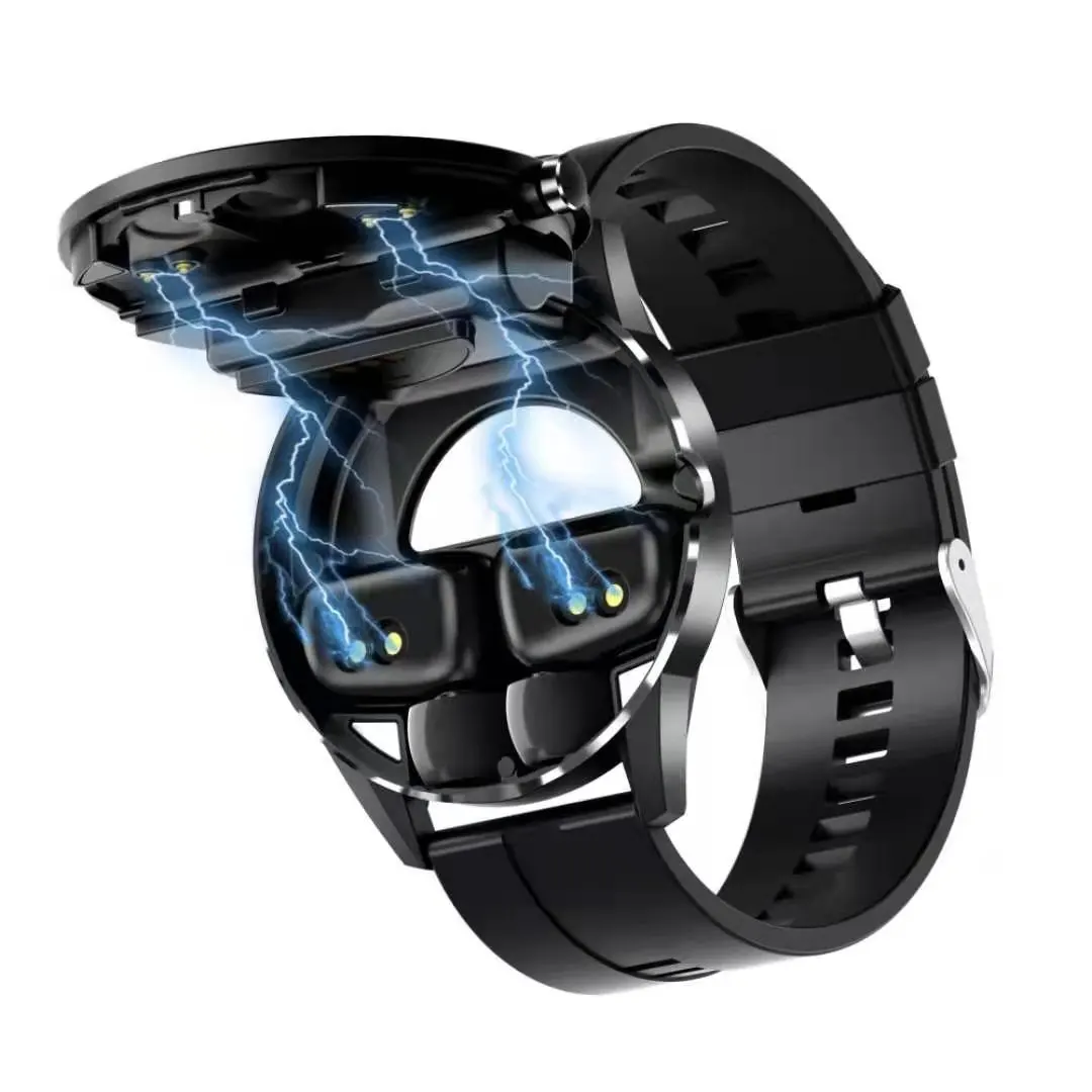 android io smart watch 2021 earphone health sport smart watch phone mens ip68 waterproof  smart watch earphone 2 in 1 oem tws