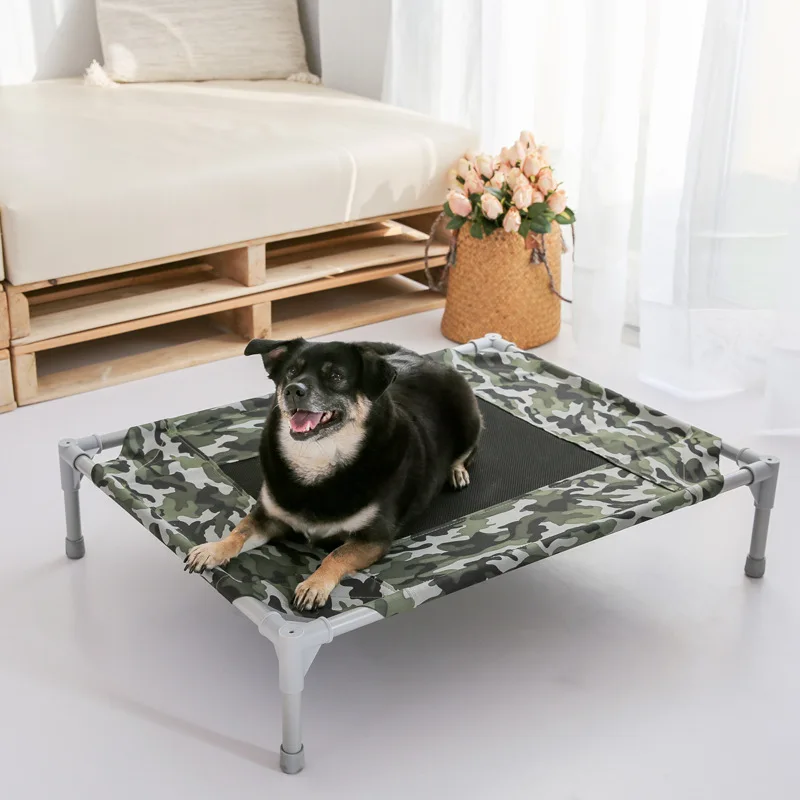 New Arrival Luxury Durable Mesh Breathable Raised Elevated Dog Bed With No-slip Feet Stable Frame
