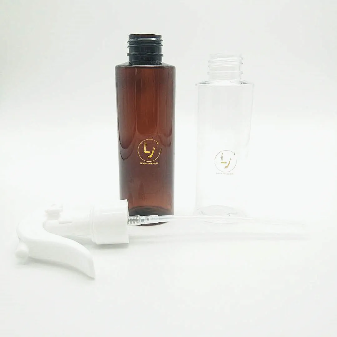 wholesale 2 oz spray pet bottles 60 ml amber plastic bottle with fine mist sprayer 30ml 50ml 100ml 120ml 150ml 200ml 250ml