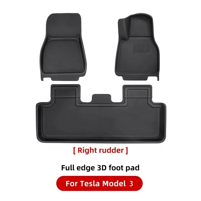 Аксессуары для салона автомобиля Bilusi универсальные 3d коврики пола Tesla модель 3 2022 - 2017