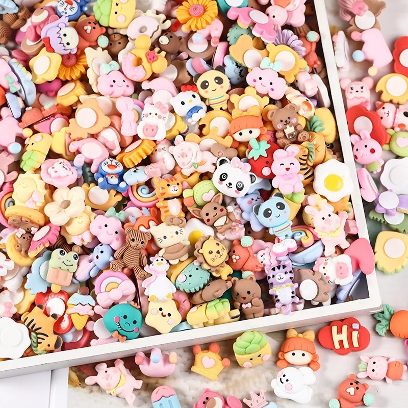 3D resin stickers cute cartoon water cup self adhesive stickers mixed diy phone shell refrigerator bottle plastic deco stickers