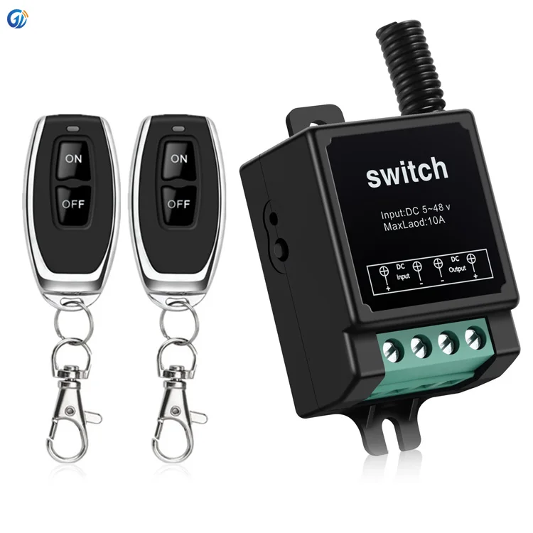 Китай производители переключателей дома 10a Rf 433 DC5v 6v 9v 12v 24v 36v 48v on off 2 gang беспроводной пульт дистанционного управления Переключатели для светильник