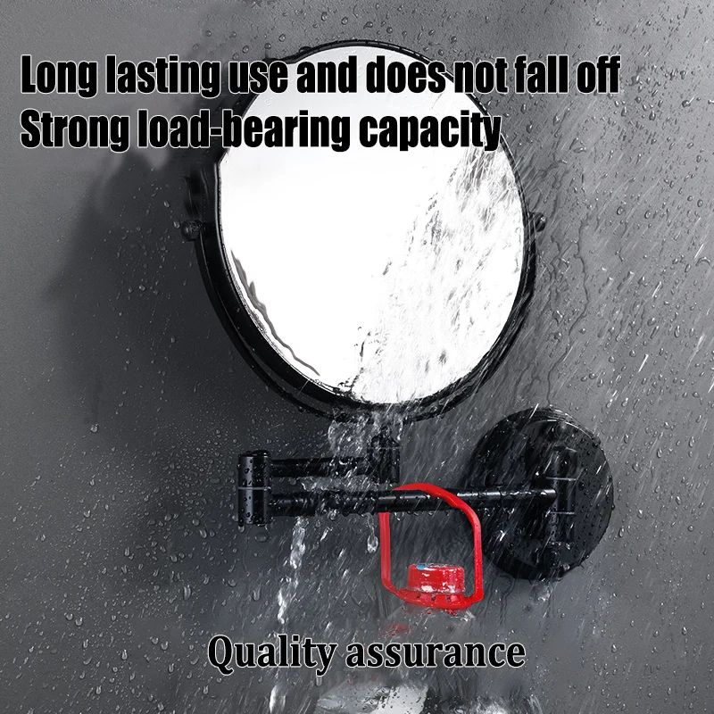 2023 New Wall mounted makeup mirror 360 degree rotate black Bathroom accessories mirror living room furniture mirrors