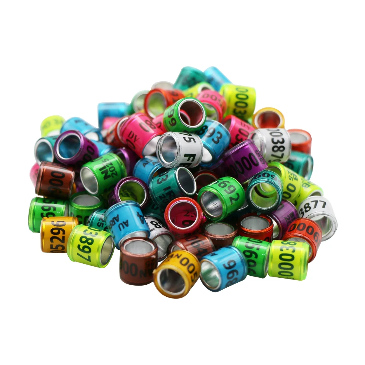 Pigeon Accessories Circular Foot Ring Plastic Duck Goose Bird Pigeon 8mm*11mm Digital Foot Rings Training Tool