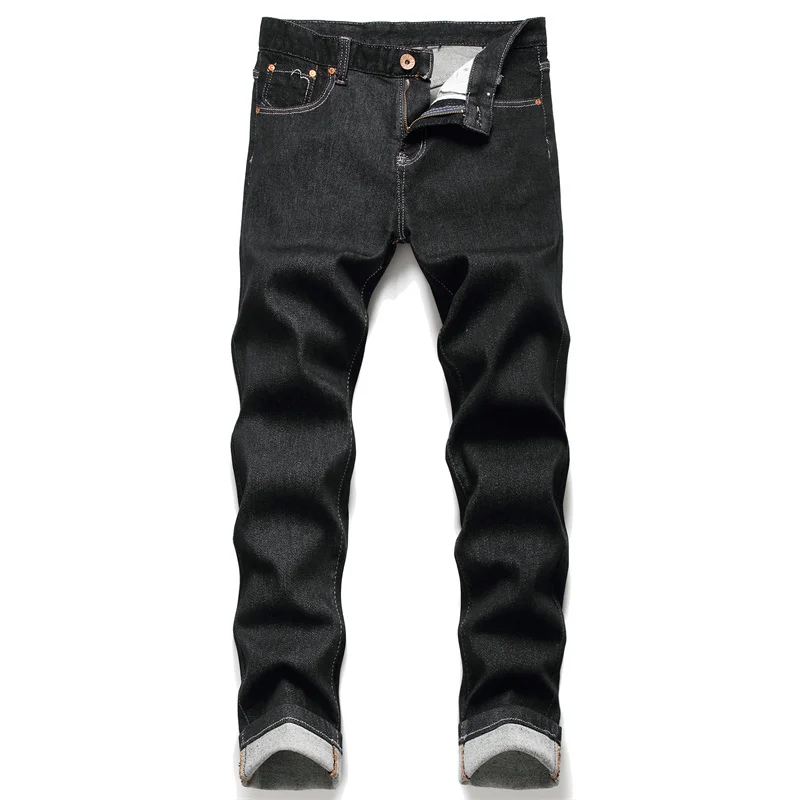 AIPA Plus Size Baggy Hip Hop Loose Skateboard Denim Jean Trousers Solid Jeans For Men